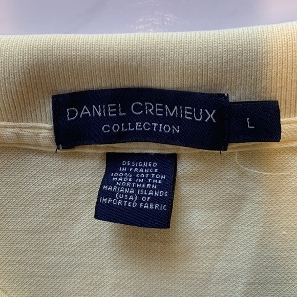 Daniel Cremieux | Yellow Polo Shirt Golf Casual Men’s L - Picture 3 of 5